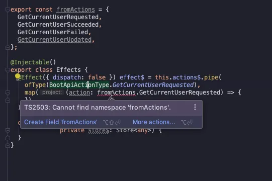 Typing issue with export const approach